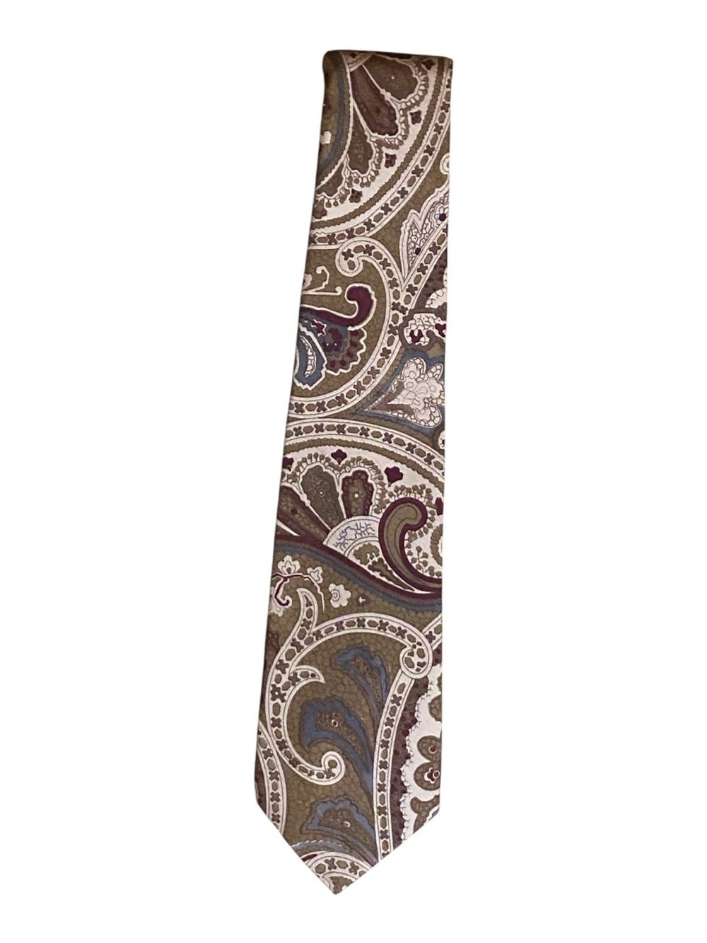 Oscar De La Renta Mens Paisley Vintage Necktie Tie